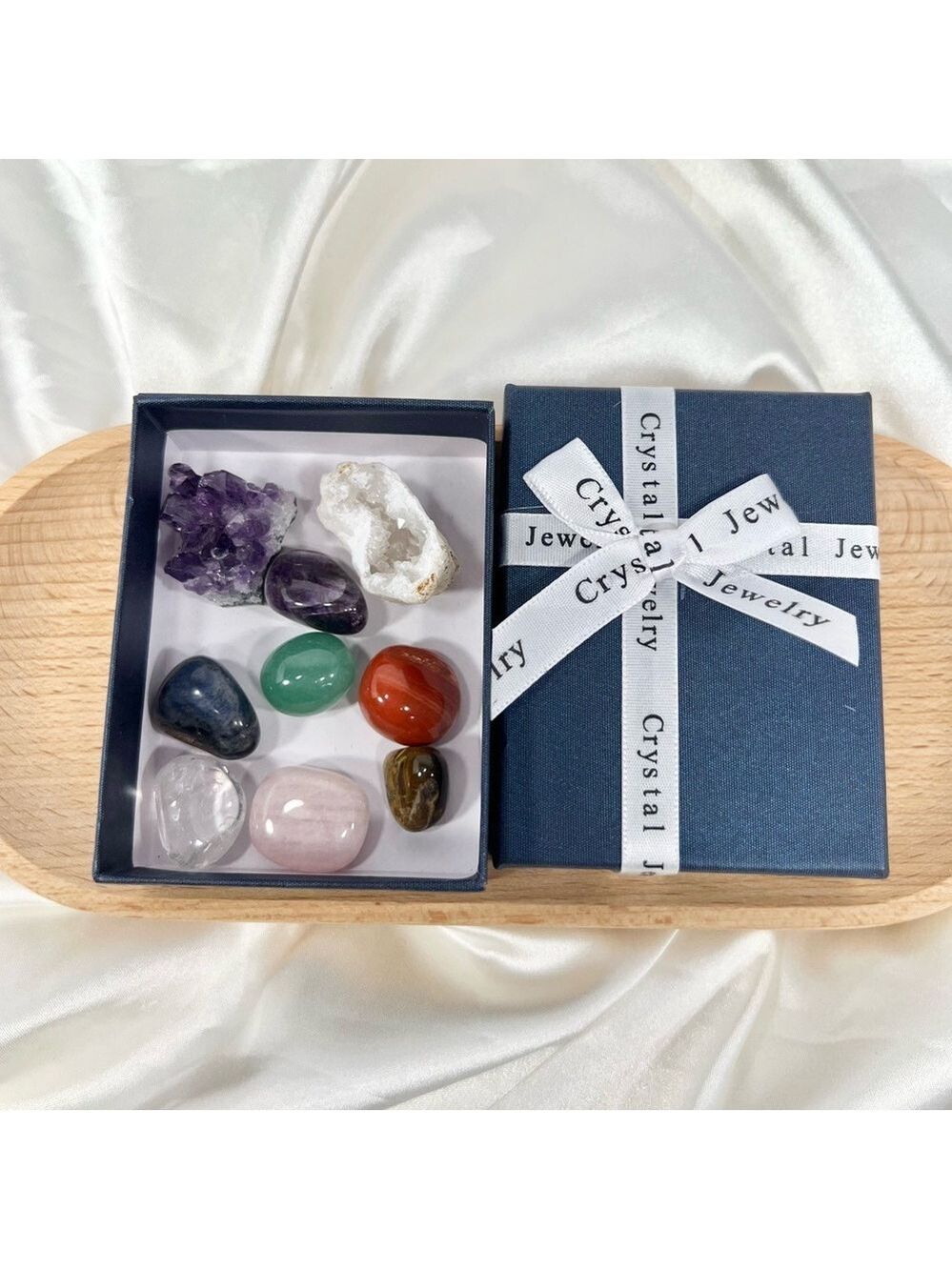 Amethyst Crystal Cave & More Gemstone Gift Box Set
